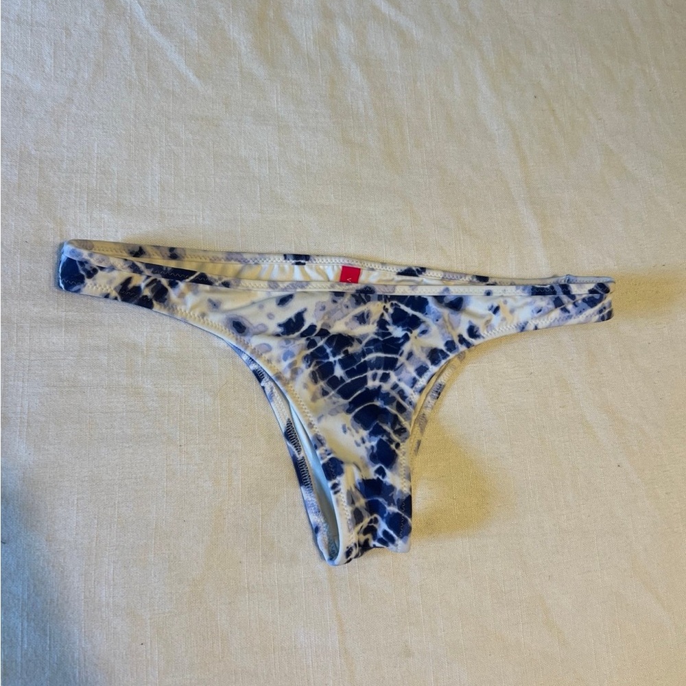 Victoria's Secret Blue and White Tie dye Bikini Bottom
